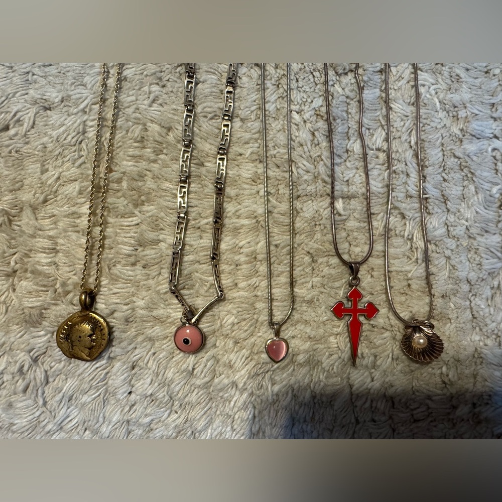 Set of five necklaces